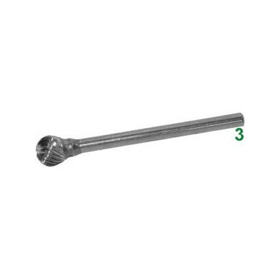 Frese rotative in metallo duro tipo a sfera. att. ø mm 3...