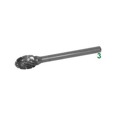 Frese rotative in metallo duro tipo ovale. att. ø mm 3...