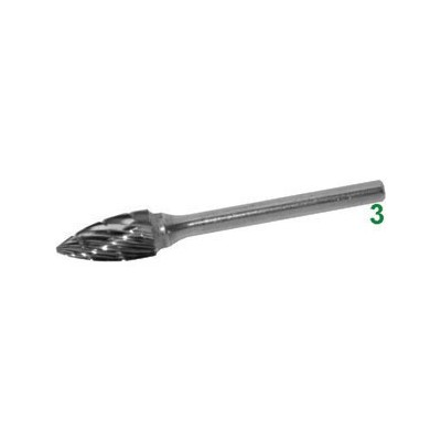 Frese rotative in metallo duro tipo a fiamma. att. ø mm 3...