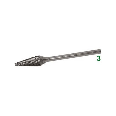Frese rotative in metallo duro tipo conico.  att. ø mm 3...