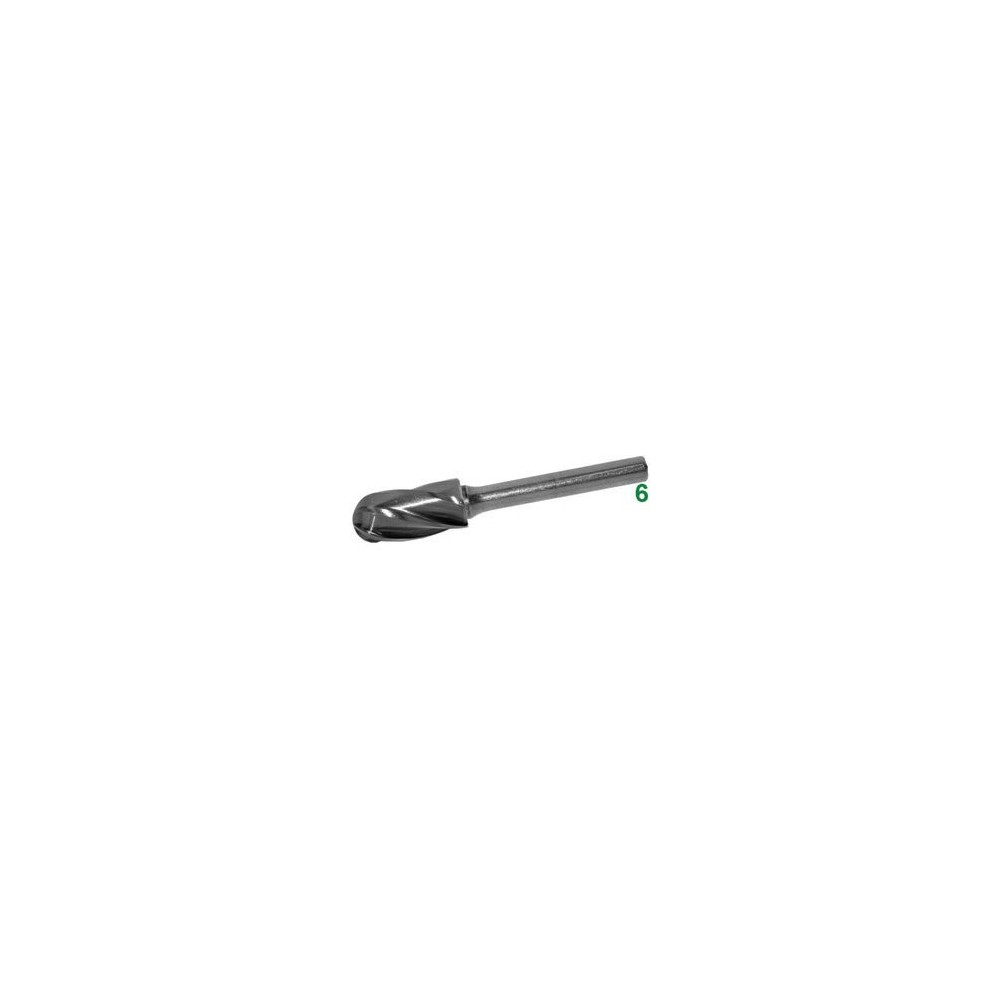 Frese rotative in metallo duro tipo cilindrico-testa sferica att. ø mm 6 taglio 1 tipo grosso