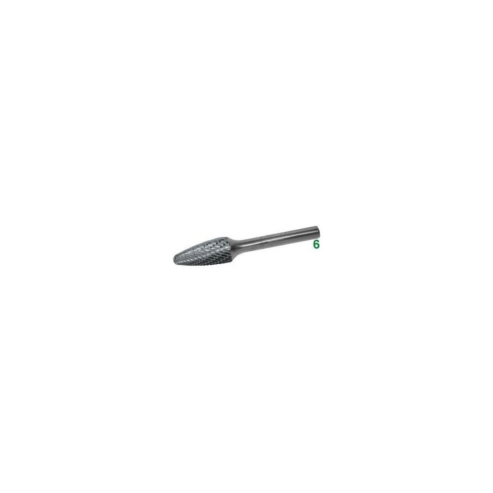 Frese rotative in metallo duro tipo tondo conico att. ø mm 6 taglio 7 tipo alternato universale