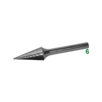 Frese rotative in metallo duro tipo conico att. ø mm 6...