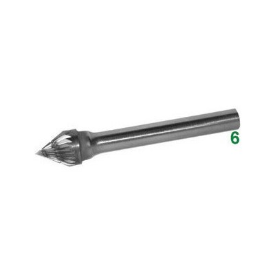 Frese rotative in metallo duro tipo conico con punta a...