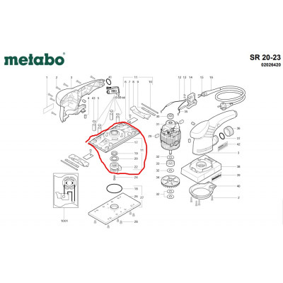 Piastra di ricambio per Metabo SR20-23   316035010