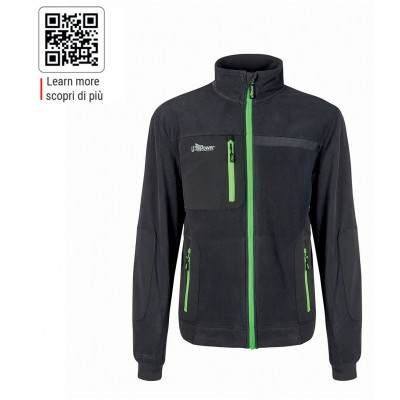 Felpa da lavoro Upower Venus Asphalt Green taglia XL