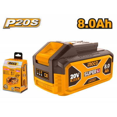 Batteria al litio INGCO FBLI2108  20V  8.0 Ah