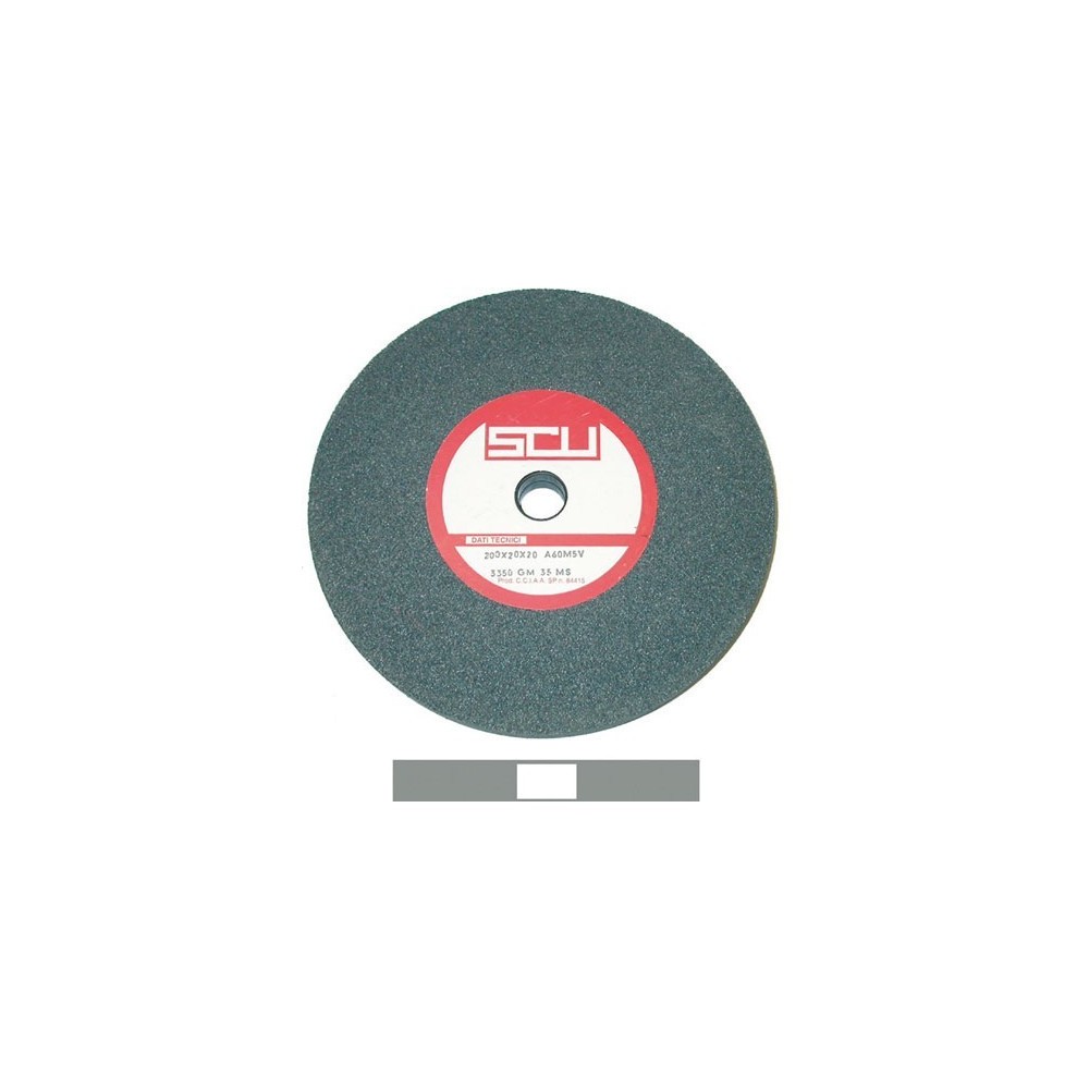 Mola a  disco in elettrocorindone grigio  125x20 foro 16 grana media
