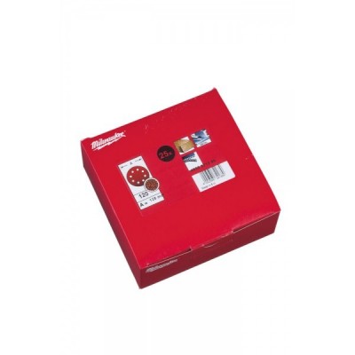 Carta abrasiva forata con Velcro® (8 fori)  d.125mm gr.80