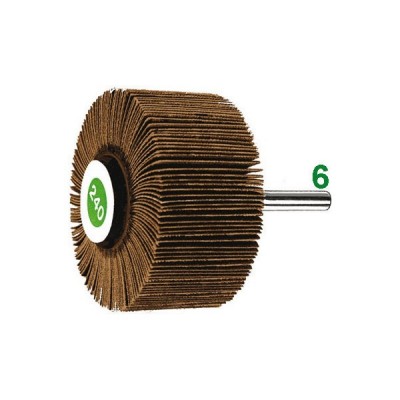 Spazzola rotativa lamellare 60x30 gr. 80 gambo 6