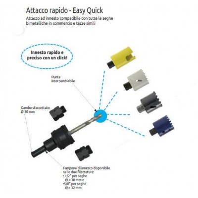 Attacco rapido Easy Quick per seghe a tazza 