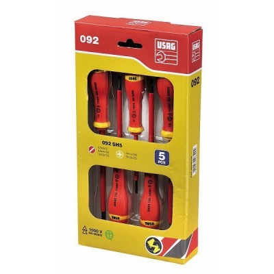 Serie di 5 giraviti SLIM per viti con intaglio e per viti con impronta a croce PHILLIPS®  Usag 092 D/SH5