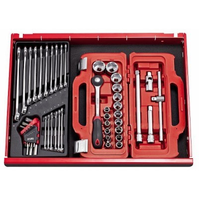 Assortimento in cassetta modulare con bussole esagonali (22 pz) Usag 601 1/2 J22
