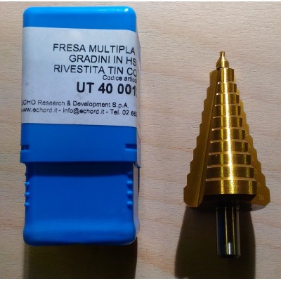 FRESA MULTIPLA A GRADINI IN HSS RIVESTITA TIN 2.5-38mm