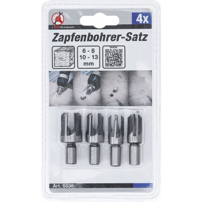 SET 4 PEZZI, PUNTE PER PERNI E SPINE, 6 - 10 - 13 - 16 MM