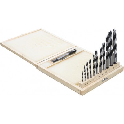 KIT 11 PZ PUNTE DA LEGNO e MECCHIA REGOLABILE 15-45 mm