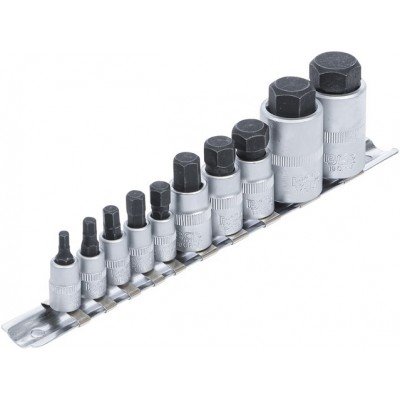 CHIAVI A BUSSOLA ESAGONALI EXTRA CORTE, 4 - 19 MM  SERIE 10 PZ