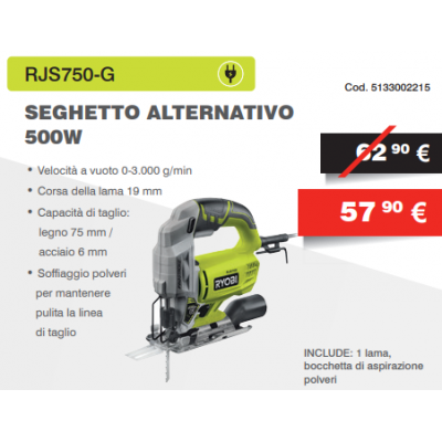 SEGHETTO ALTERNATIVO 500W RJS 750G